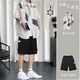 S.SOFEA summer short-sleeved work suit three-piece set for male students versatile handsome shirt suit two-piece set 1283 black + work suit XS