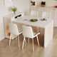 YIQICHENGPIN cream style retractable slate island dining table integrated kitchen home light luxury tea table and chair combination modern coffee table fixed socket regular flat style island dining table 1 meter single island table