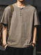 Romon Bamboo Side Cotton Henry Necy Necy's 2025 Nouveau t-shirt à manches courtes en vrac de l'été