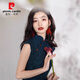 Piercadan Blue Jacquard Elegant Cheongsam 2025 Old Shanghai Modifizierte Retro-Republik China Langes junges High-End-Kleid Sommer Z6625 Taro Purple L.