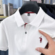 Laurenrapolo (LAURENRAPOLO) Lough Lauren Pony Embroidered Short Sleeve T-shirt Men's Summer Casual POLO Shirt Top Black p693 M
