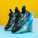 Guanmao Pei Chunqiu zapatillas para correr para niños impermeables y transpirables para niños para niñas y niños Hebilla giratoria 866 Single Net oscura 28/18 cm Longitud interior