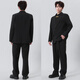GOKU new Chinese style plate button suit suit for men Chinese style engagement wedding groom Chinese tunic dress Tang suit suit men black suit + shirt + pants 5XL recommended weight 190-200Jin Jin equals 0.5 kg