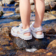 Jordan (QIAODAN) children's shoes, children's sandals, new summer girls' river shoes, Baotou non-slip children's beach shoes, Jordan White/Kapok Purple 29