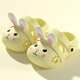 Popular rabbit stomping children's sandals for summer 2025 new parent-child girls' hole shoes anti-slip soft sole lemon yellow 25 size 39-40 size 25 cm