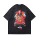 Jingpufei European и American Retro Skull Print Print Рубашка с коротки