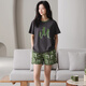 Langsha pareja pijamas un hombre y una mujer model delgado de manga corta modal simple casual e informal exterior afuera con almohadilla de cofre ropa de casa 6630 m mujeres + hombres xl
