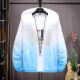 Fat Donglai Sommer Sonnenschutzkleidung für Jungen 2025 Neue Verlaufsfarbjacke für Jungen, trendige leichte und atmungsaktive Jacke für Teenager 9926 Top Orange Blue XL