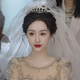 Shijun (SHIJUN) Silver Crown Tiara Bride Wedding Crown Baroque Japanese and Korean Princess Birthday Baroque 2025 New Silver Crown + Rose Necklace
