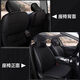 车坐垫全套四季通用高档的亚麻透气风防滑棉麻座椅恒温后背收纳袋 【抹茶绿色】#12131 全车五座后排连体+颈枕+带收纳袋【金尘优品】