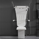 Sitting shower for the elderly, thermostatic folding seat, multi-functional wall-mounted bathing machine, foldable shower armrest, LY cello button type thermostatic shower-Medical Care