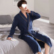 Fhhuabd Hotel Nightgown Pure Cotton Cotton Men's Four Season Universal Home Clothing Spring and Autumn Style 2025 Nuevo baño de baño a mediados