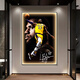 
Weekend island basketball hanging painting James dunk entrance decoration painting LED lights inlaid diamonds for boys and children's room mural LDY6167 100*150cm_LED light painting warm light-power bank model