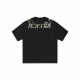 Yuzu HARSH AND CRUEL American alphabet plant flower round neck heavy cotton short-sleeved T-shirt for men and women summer S1049# white M