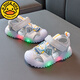 G.DUCKKIDS Ultraman Sandals for Boys Lighting in Summer New Children's Body Body Soft Sole Beach Shoes for Children with Small and Medium-slip 833 Gray Ultraman Sandals 21 Inner Length 13.5CM