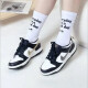 Nike-Basketballschuhe Frauenschuhe Airjordanaj1 Board Schuhe Frühling Low Top Atmungsfreie lässige leichte Sportschuhe Trendy DH9764-001 Schwarz und Weißer kleiner Panda 38