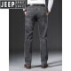 Jeep Spirit Jeep Jeep Herren-Sommerhosen für Männer losen gerade High-End-Elastizität im mittleren Alter, tiefe elastische lange Hose Frühling und Herbst Black Gray-679- 32 Größe [Wartenumfang 2,5 Fuß]