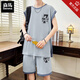 Semir ice silk quick-drying vest boy 12-15-year-old teenager sleeveless T-shirt 13 children's summer basketball suit 6636 blue (vl+shorts) quality upgrade 3XL 160-180Jin [Jin equals 0.5 kg]
