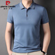 皮尔卡丹（pierre cardin）品牌夏季装男士桑蚕.丝翻领短袖T恤中年冰丝体恤半袖打底POLO衫 hyx-1423翻领短袖T恤白色 3XL