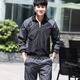 
FHHUABD normal shipping sportswear suits for men and women, middle-aged and young people, spring and autumn long-sleeved student couple casual running suit group purchase 686 red 3XL women