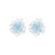 Yican Clear Blue Flower Earrings for Women Unique Niche Design High-end Earrings 2025 New Hot Style Earrings Clear Blue Flower Earrings for Women