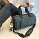 JINSHIWQ fitness bag men wet and dry separation handbag lightweight short travel bag women large capacity training sports bag swimming bag black