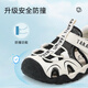 
Tylanis summer new children's sandals toe-proof kicking toddler shoes for boys soft sole functional shoes white/black size 25