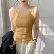 Neue Sommer -Baumwoll -ärmellose Weste für Frauen, die ein Basishemd mit schlankem Fit und vielseitigem Hosenträgerinnen -Frauen -Outfit Z Yuren 1050 White 2xl tragen