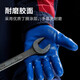 恒辉 浸胶劳保手套 丁腈橡胶耐磨耐油挂胶 建筑工地木工修车  蓝白款