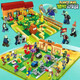 LEGO Plants vs. Zombie Assembly Building Blocks Battle Battle Maze Set Boys Toys [687+ Simple atuendo] Zombie Crazy Backyard
