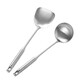 Thick handle stainless steel spatula and spoon hotel restaurant chef cooking creative kitchen utensils spoon and spatula set thickened spatula and spoon two-piece set
