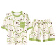 Yalu summer short-sleeved pajama set for women with breast pads integrated home clothes spring and autumn large-size thin style can be worn outside in summer GXT1047 M (recommended 75-95Jin [Jin equals 0.5 kg])