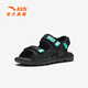 ANTA Children's Sandals, Boys' Shoes, 25 Years Summer Comfortable Outdoor Student Open-Toe Beach Shoes, Black/Clear Blue-1 39, Inner Length 24.5cm