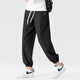 
ROMON casual pants for men in summer cool breathable legs trousers for men mesh versatile sports pants ZH983 black XL