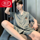 浪莎（LangSha）短袖男士睡衣冰丝2025新款春夏秋季青少年学生仿真丝绸家居服套装 冰丝G723 L 建议身高170左右，体重100-1