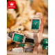 Olis Watch Women's Watch Small Green Watch für Freundin Valentinstag Geschenk 2025 Neues Modell 6624 Gürtel