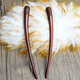 Longhushan straight hair, lightning-struck jujube wood hairpin with seven-star embossed crape myrtle and Taoist ritual, purely hand-polished, lightning-struck wood crape myrtle hairpin that has gone through the process