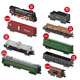 Shixia Fernbedienung Retro Dampfzug Hochgeschwindigkeitsauto Model Boy Toy Children Kinder Green Train Car Educational Toy 629b05 [CAR BOOD + 5 Auto + Leichtes Auto] Fernbedienungsversion Dampfzug Zug Lithiumbatterie