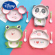 Disney (Disney) Bambou Fibre Coutte Cartoon Children's Table Varelle Bowl Set Baby Bowl Bowl Apprend à manger Assiette de nourriture supplémentaire Petite assiette de tigre plus cuillère