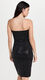 NORMA KAMALI Women's Strapless Smocked Dress to Knee Black Large