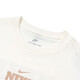 耐克（NIKE）短袖女夏季纯棉运动服时尚印花跑步健身训练舒适透气休闲短袖T恤 HF6180-133 帆白 XS