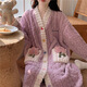 FHHUABD珊瑚绒睡袍女春秋2024年新款可爱加厚加绒法兰绒家居服睡衣女秋冬 761# XL 女(建议身高165-170cm，体重