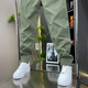 Fertisson Meng's work pants for men's summer thin comfortable high-end straight-leg casual pants trendy loose ties men's pants 692 Army Green 33 (Suggested 145-160Jin[Jin equals 0.5 kg])