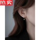 YNO earrings suitable for round faces and big faces 999 sterling silver earrings feminine niche design ear buckles suitable for round faces 999 upgraded model
