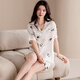 Catman Ice Silk Couple Pajamas Men's Summer Thin Women's Short-Sleeved Cool Cardigan 2025 New Style Can Be Weared Outside Home Clothes