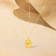Saturday Blessing Yellow 18K Gold Necklace Geometric Square Color Gold Necklace Birthday Gift C0614876 40+5cm