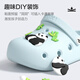 Park Si 2025 summer new parent-child hole shoes eva non-slip anti-odor thick-soled beach wear boys and girls hole shoes Khaki [children's shoe flower] 35 [34-35]