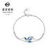 Caibai Jewelry Platinum Bracelet Pt950 Elegant Gilded Blue Feather Butterfly Fashion Butterfly Bracelet Price BJ Platinum Bracelet About 4.60g About 16cm