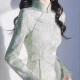HUALIN FASHION2025早春紫色缎面衬衫新中式高端国风斜襟盘扣衬衣改良旗袍上衣女 紫色 4839 M