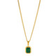 Huaiyin emerald necklace for women 18k gold high-end simple pendant temperament niche design light luxury clavicle sweater chain trendy green diamond